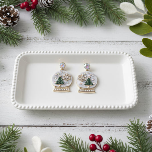 Winter Memories Snow Globe Earrings