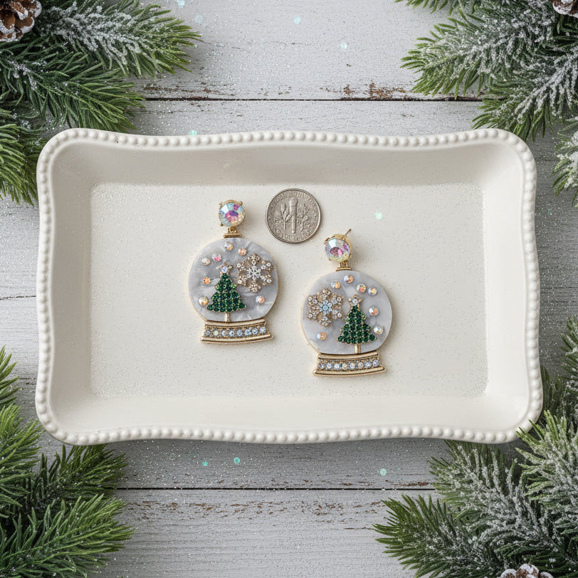 Winter Memories Snow Globe Earrings
