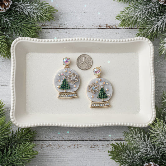 Winter Memories Snow Globe Earrings