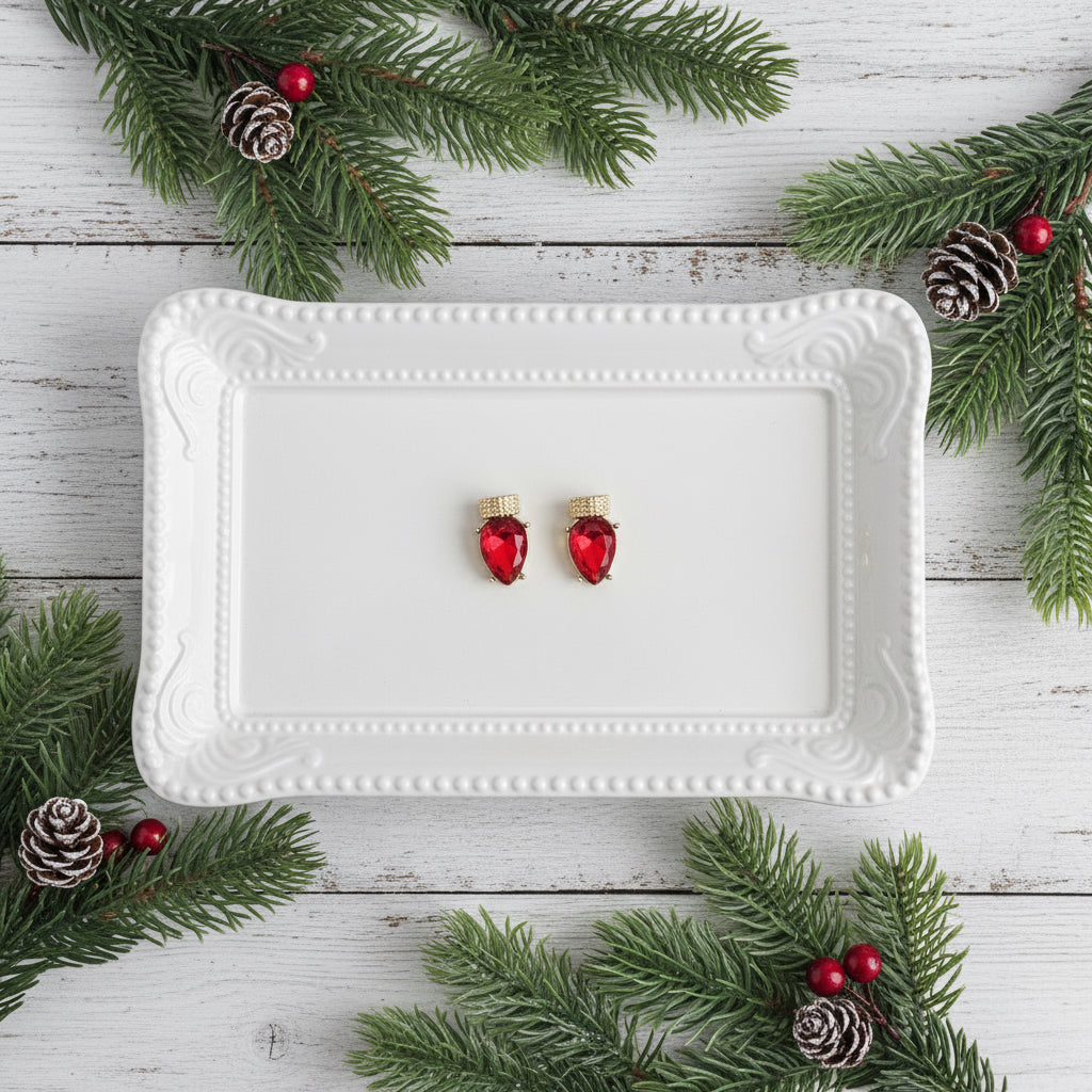 Retro Christmas Bulbs Holiday Earrings