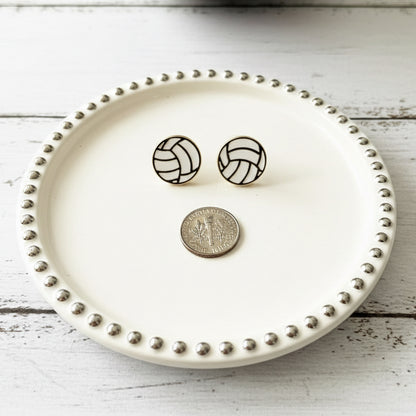 Volleyball Stud Earrings