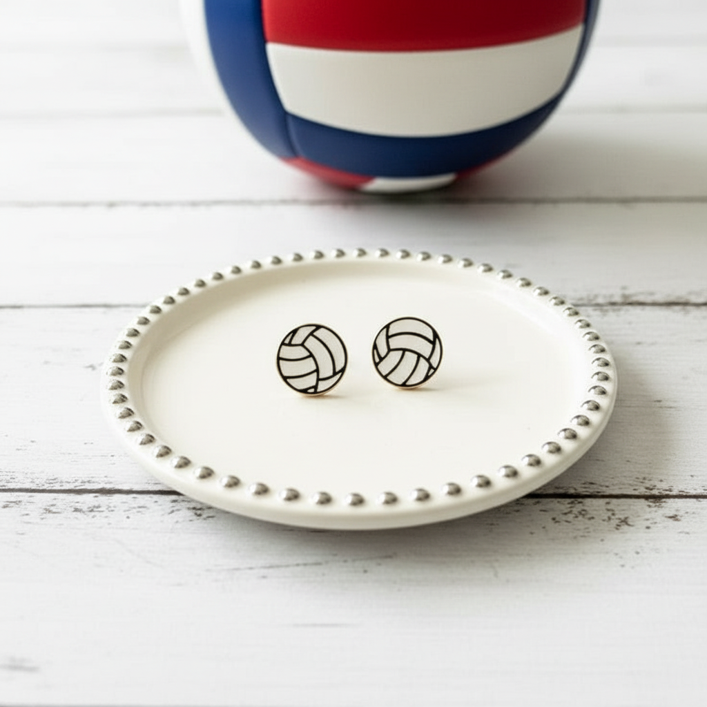 Volleyball Stud Earrings