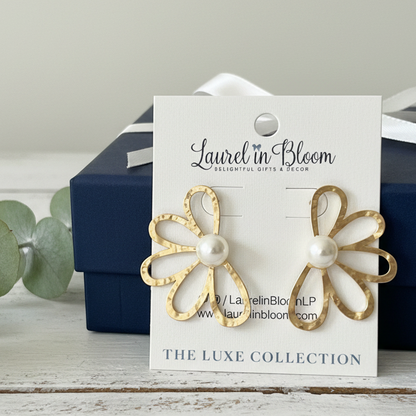 Margot Gilded Pearl Blooms Earrings