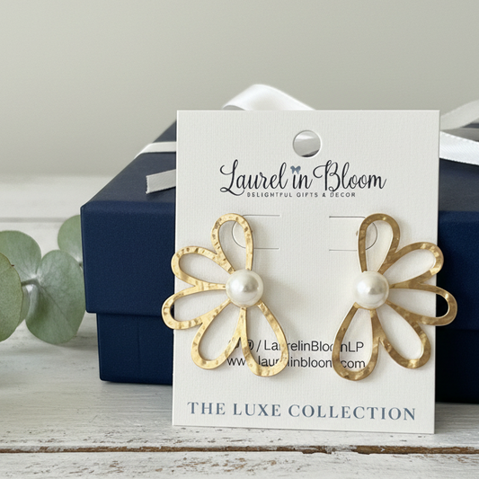 Margot Gilded Pearl Blooms Earrings