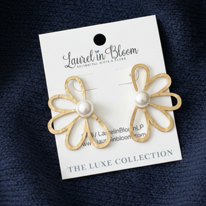 Margot Gilded Pearl Blooms Earrings