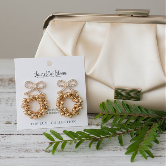 Golden Gala Wreath Drop Earrings