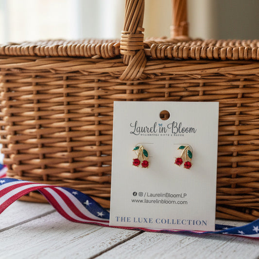 Sweet Summer Cherry Studs