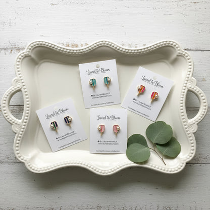 Pickleball Paddles & Pearls Earrings