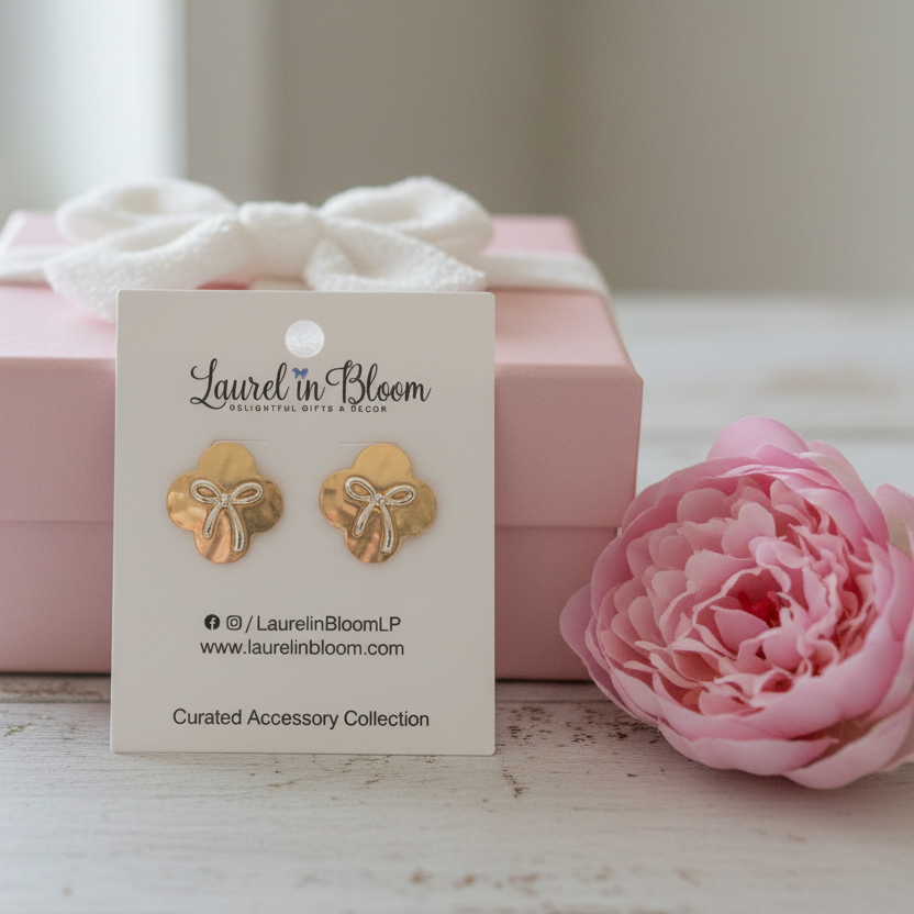 Camellia Bow Studs