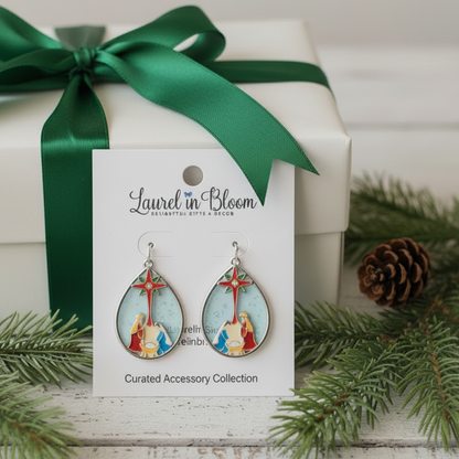 Silent Night Nativity Earrings