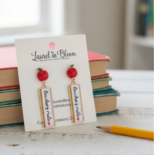 Teachers Rule Drop Earrings