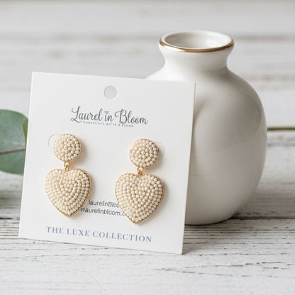 Golden Heart Baubles Drop Earrings