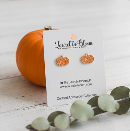 Petite Punks Pumpkin Stud Earrings