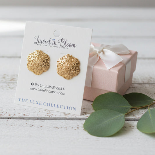 Lattice Petals Stud Earrings