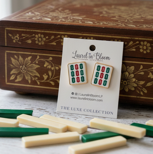 Lucky Winds Bamboo Mahjong Studs
