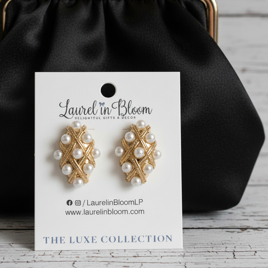 Carlisle Pearl & Lattice LUXE Studs