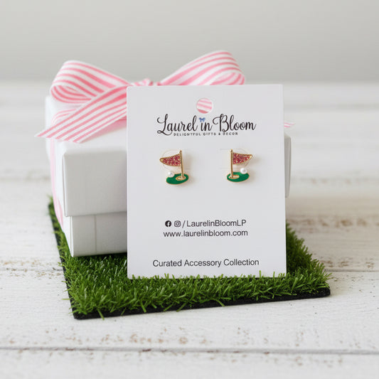 Ace! Hole in One Golf Earrings