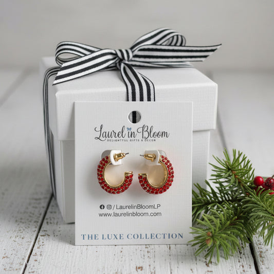 Everly LUXE Hoops (Scarlet)