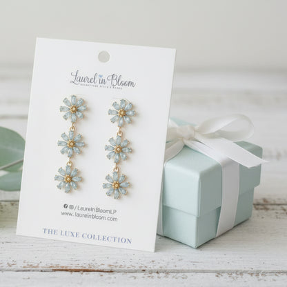 Sunlit Daisy Cascade Earrings