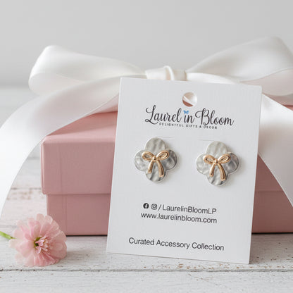 Camellia Bow Studs