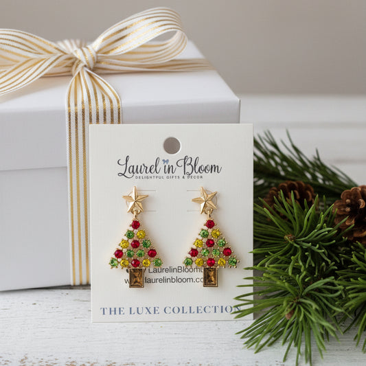 Twinkle Tree Christmas Earrings