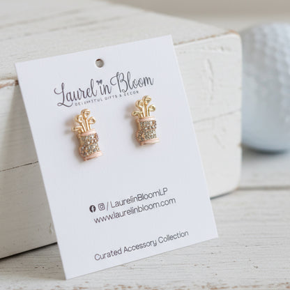 Pink Sunday Bags Golf Earrings