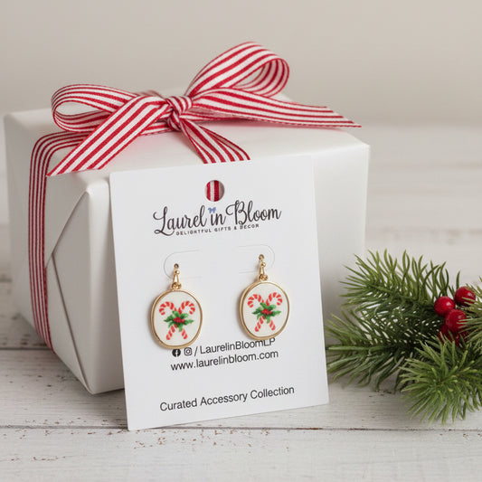Christmas Vintage Candy Cane Earrings