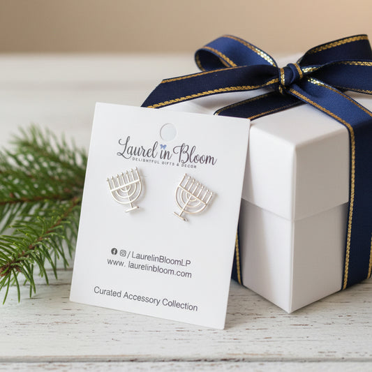 Mini Menorah Earrings