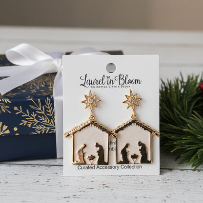A Midnight Clear Nativity Earrings