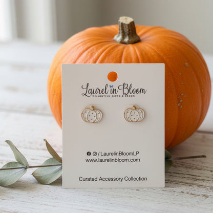 Petite Punks Pumpkin Stud Earrings