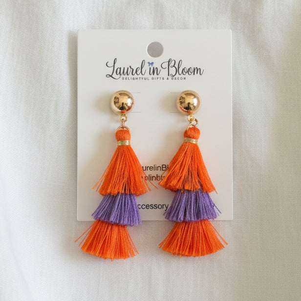 Bristol Color Block Spirit Tassel Earrings