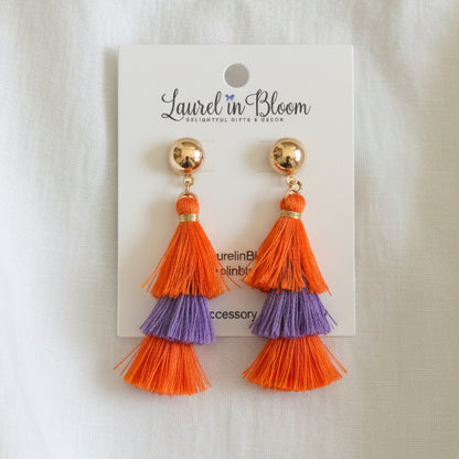 Bristol Color Block Spirit Tassel Earrings