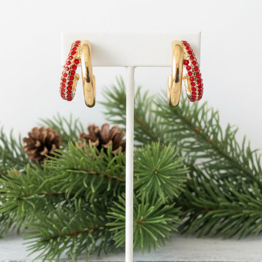 Double Hoop Crystal Classics Earrings