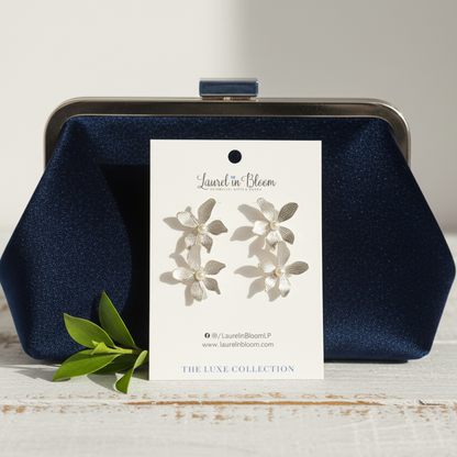 Vivienne Pearls and Petals Drop Earrings