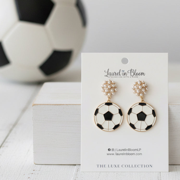 MVP Pearl Cluster Soccer Earrings