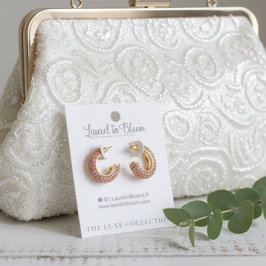Everly LUXE Hoops (Blush Pink)