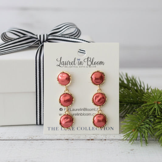 Lucille Trio Drop Earrings