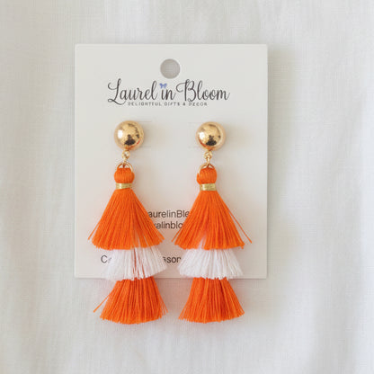 Bristol Color Block Spirit Tassel Earrings
