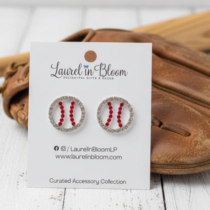 Pitch Perfect Baseball Earrings