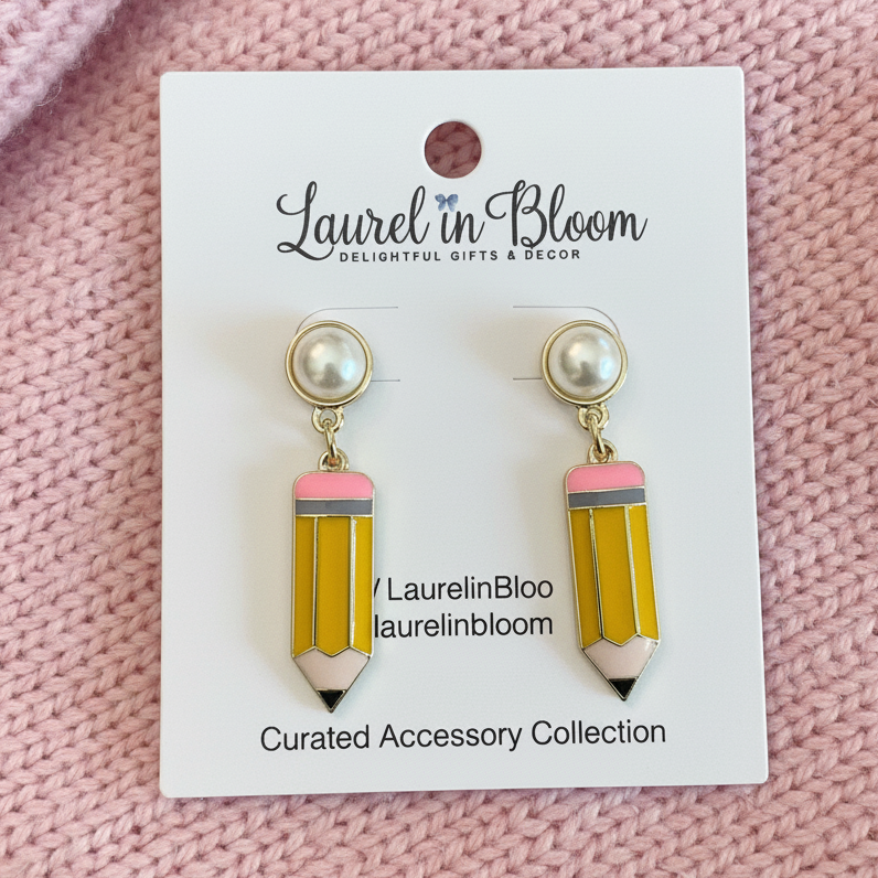 Pencils & Pearls Earrings