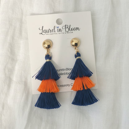 Bristol Color Block Spirit Tassel Earrings