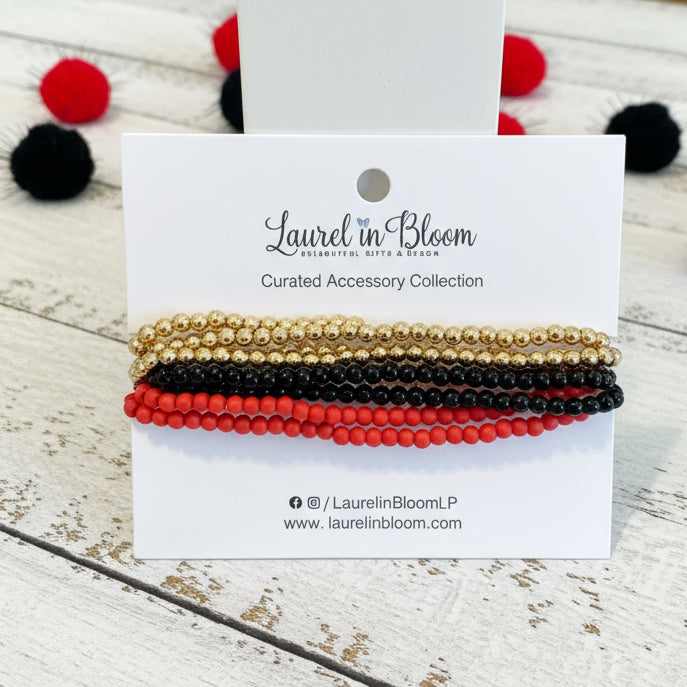 8 Strand Beaded Game Day Bracelet