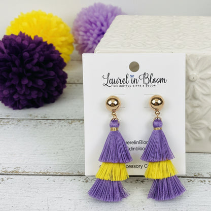 Color Block Spirit Tassel Earrings