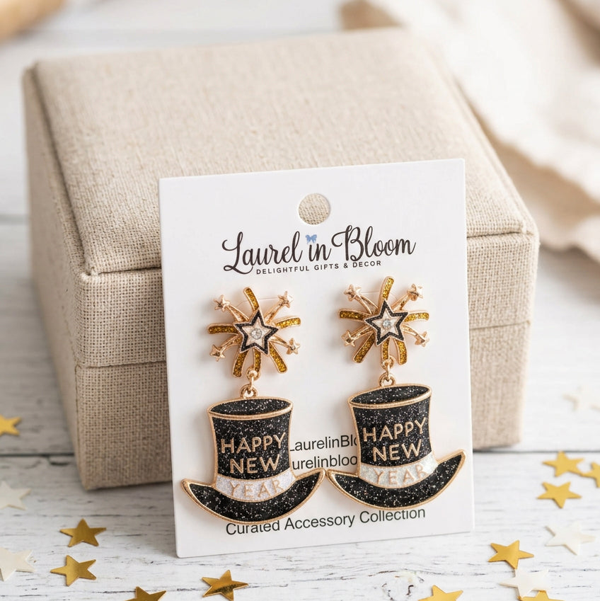 Happy New Year Earrings