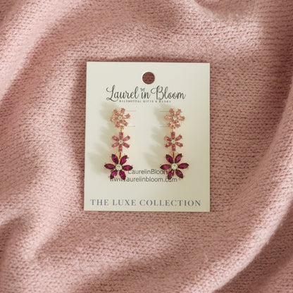 Petaled Grace Floral Drop Earrings