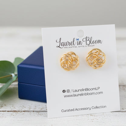 Layered Love Knot Earrings