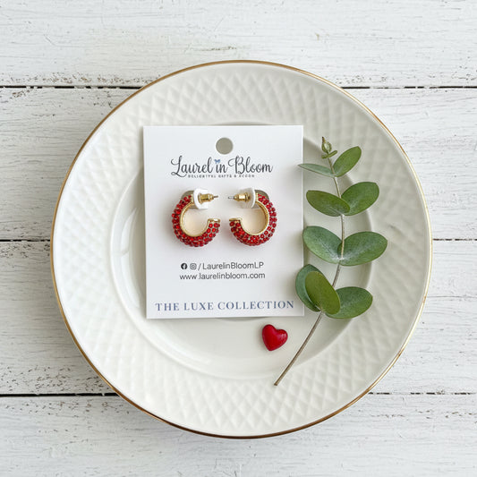 Everly LUXE Hoops (Scarlet)