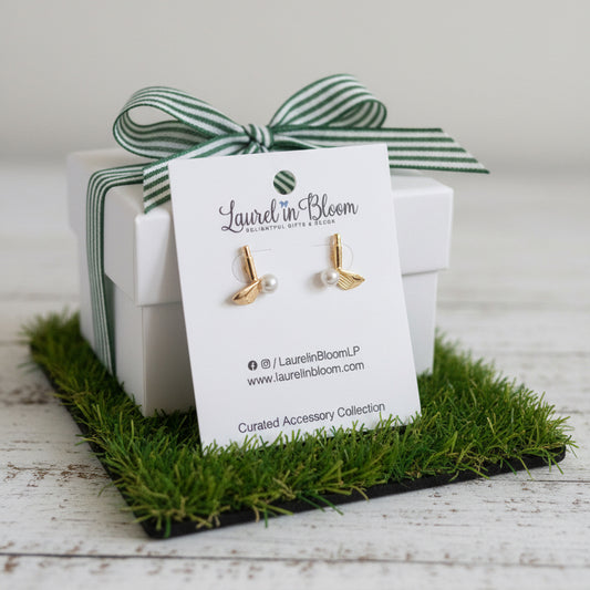 Clubhouse Pearl Golf Club Earrings