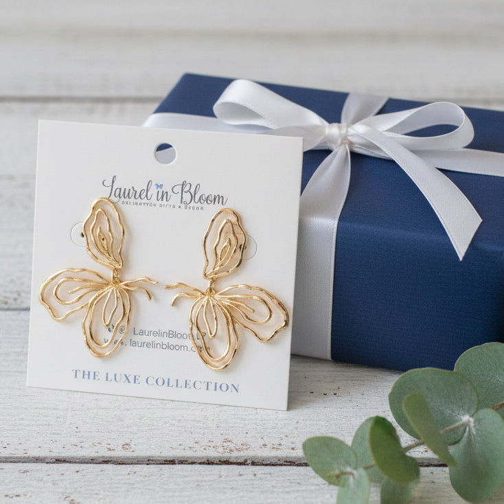 Estate Garden LUXE Butterfly Drop Earrings