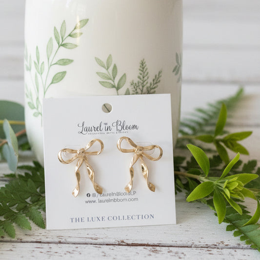 Pretty Bow Dangles LUXE Earrings